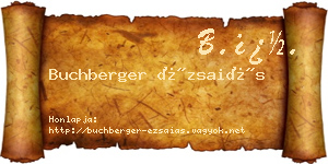 Buchberger Ézsaiás névjegykártya